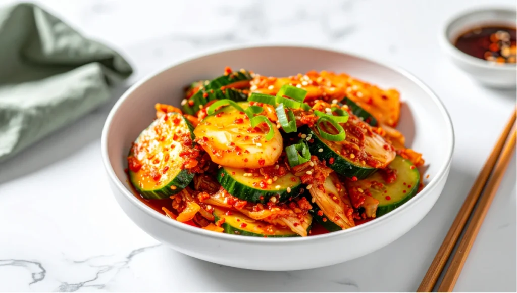 Learn 5 superb steps to craft authentic cucumber kimchi recipe. A quick, healthy recipe bursting with flavor—perfect for your Korean cuisine cravings!