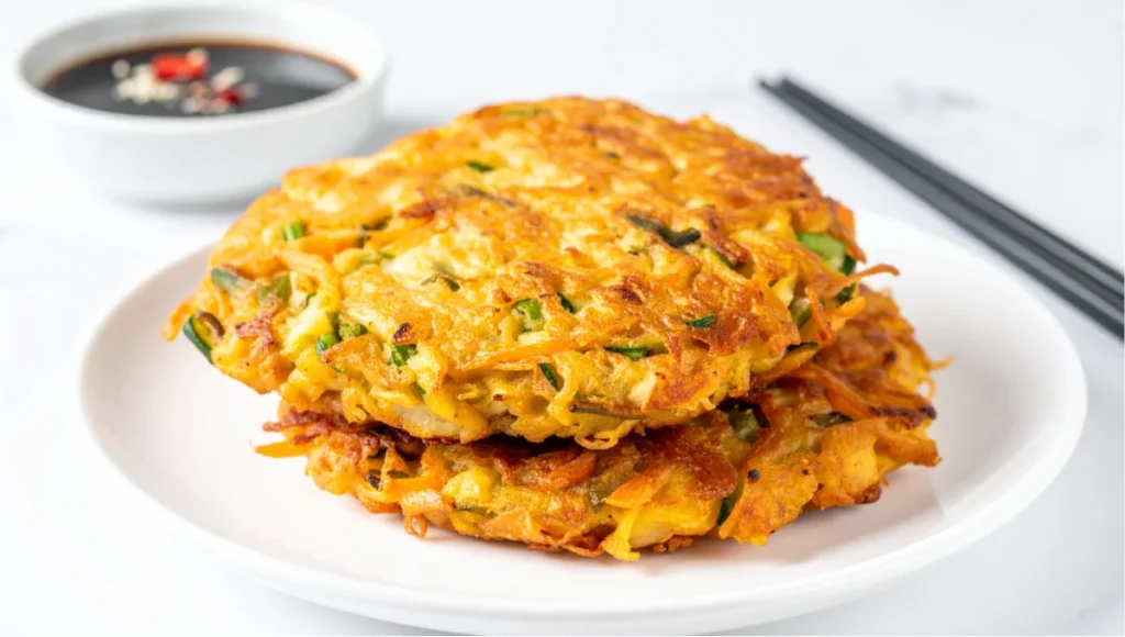 Discover the secret to quick & easy Korean veggie pancakes! Perfectly crispy, healthy, and ready in just 15 minutes. Try this delicious recipe today!