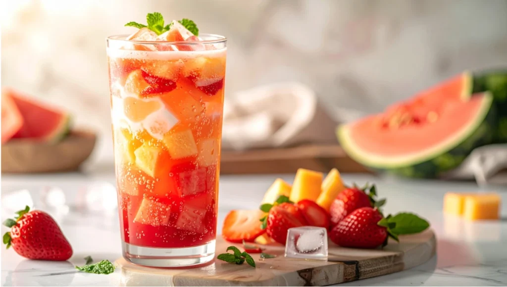 Experience 3 Korean dessert fruit milk sodas (Hwachae) that blast your taste buds with refreshing, sweet, and fizzy flavors! Perfect for any occasion.