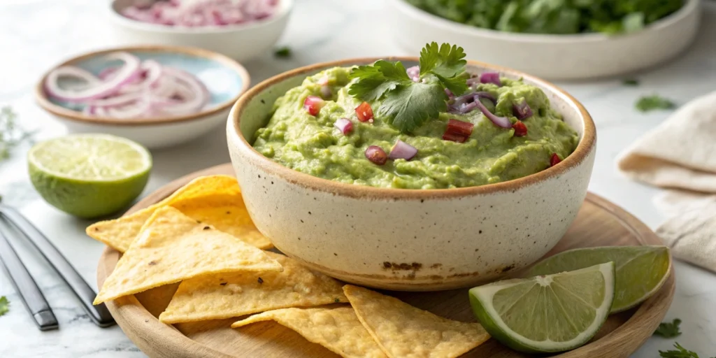 Whip up a creamy guacamole blast in just 5 minutes! Packed with fresh ingredients, this flavorful dip is perfect for tacos, chips, and more.