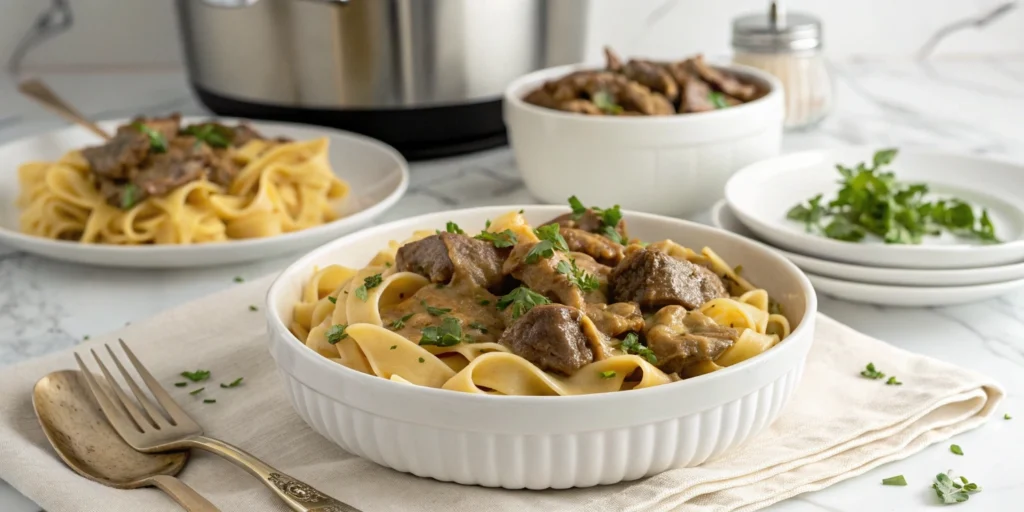 Whip up a terrific Instant Pot beef stroganoff in just 30 minutes—creamy, flavorful, and perfect for a quick, hearty meal!