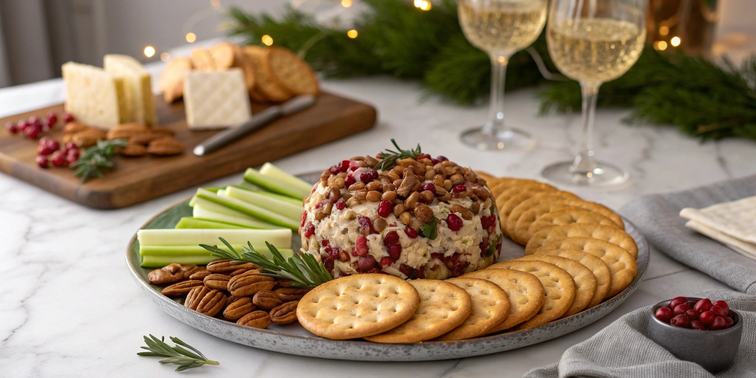 A healthy holiday appetizer, this cranberry pecan cheese ball brings creamy, crunchy, and festive flavors that impress guests every time.