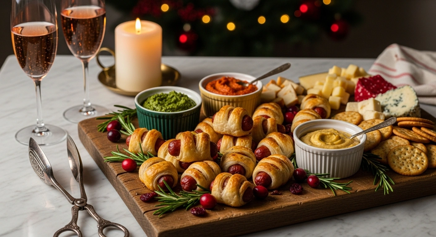 Delight your guests with delicious Holiday Pigs in a Blanket, a festive twist on a classic appetizer perfect for any celebration.