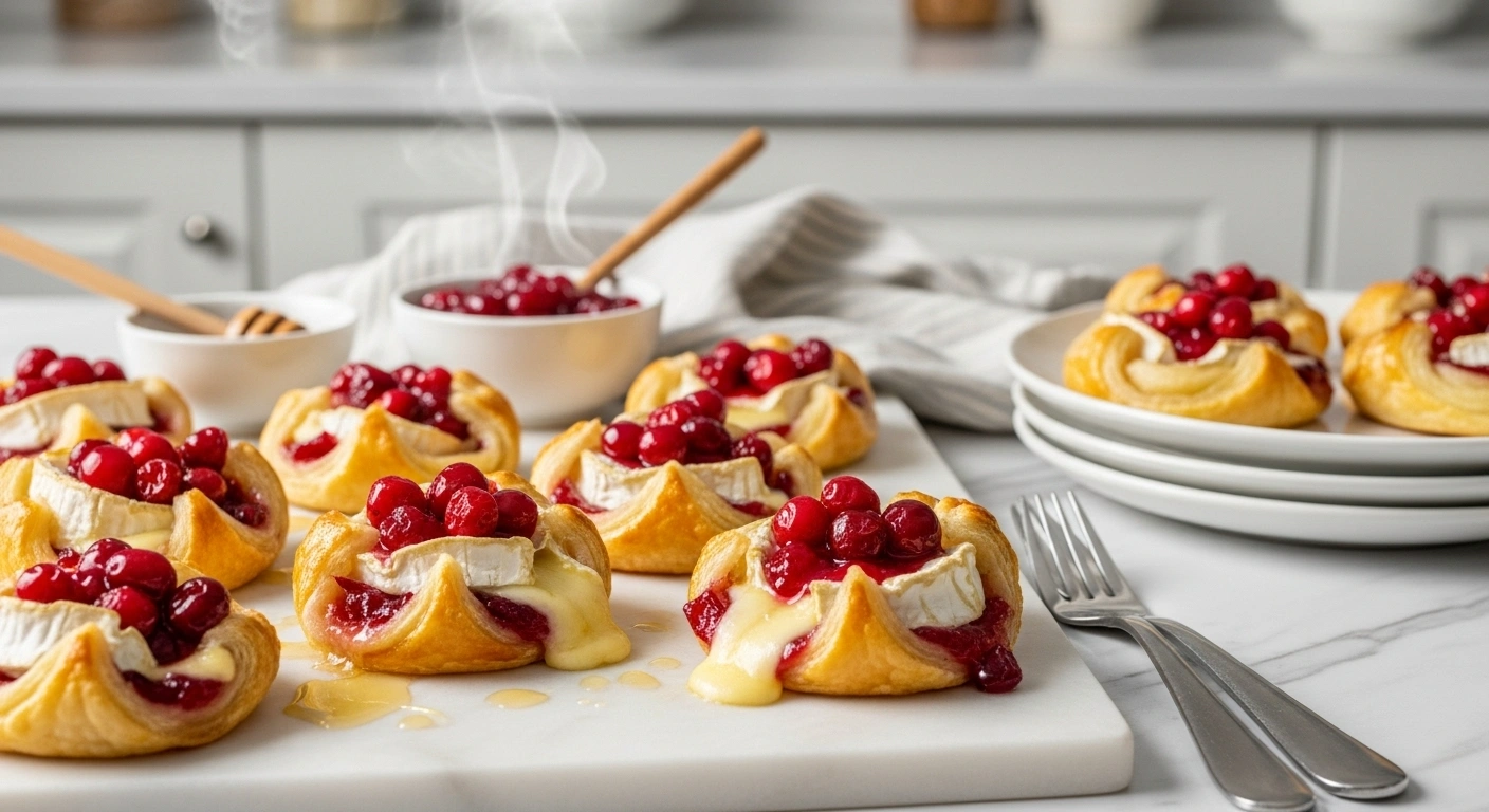 Indulge in delicious Cranberry Brie Bites, a perfect appetizer for any occasion. Easy to make and irresistibly tasty!